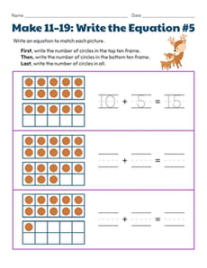 Make 11-19: Write the Equation #5