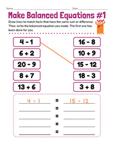 Make Balanced Equations #1