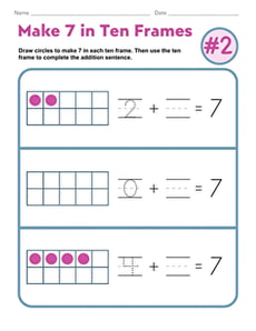 Make 7 in Ten Frames #2