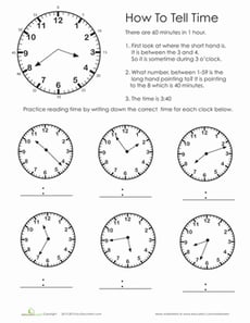 Practice Test: Telling Time