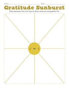 Gratitude Sunburst