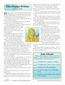 "The Happy Prince" Worksheet