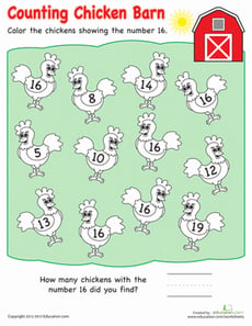 Color the Number 16