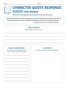 Character Quote Response: Auggie From Wonder