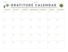 Gratitude Calendar