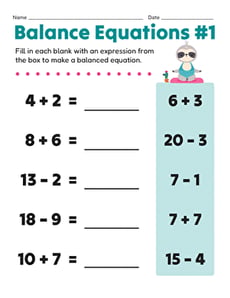 Balance Equations #1