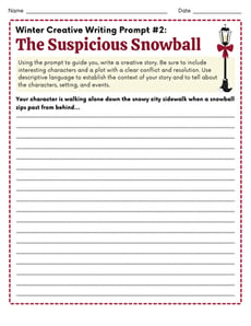 Winter Creative Writing Prompt #2: The Suspicious Snowball