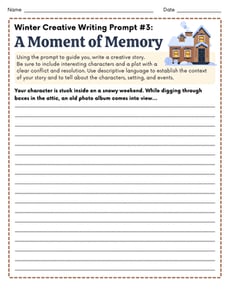 Winter Creative Writing Prompt #3: A Moment of Memory