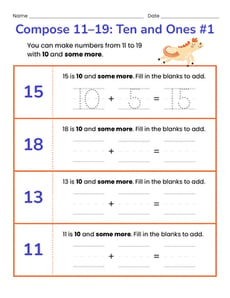 Compose 11-19: Ten and Ones #1