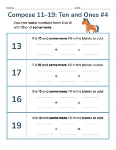 Compose 11-19: Ten and Ones #4