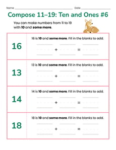 Compose 11-19: Ten and Ones #6