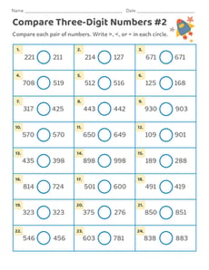 Compare Three-Digit Numbers #2