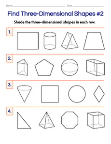 Find Three-Dimensional Shapes #2