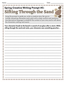 Spring Creative Writing Prompt #3: Sifting Through the Sand