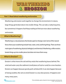 Weathering and Erosion