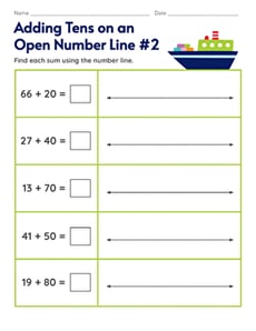 Adding Tens on an Open Number Line #2