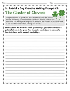 St. Patrick’s Day Creative Writing Prompt #3: The Cluster of Clovers