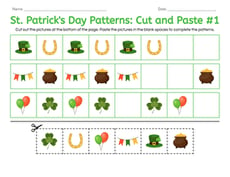 St. Patrick's Day Patterns: Cut and Paste #1
