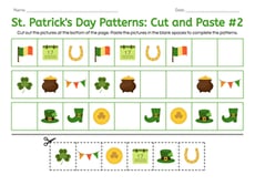 St. Patrick's Day Patterns: Cut and Paste #2