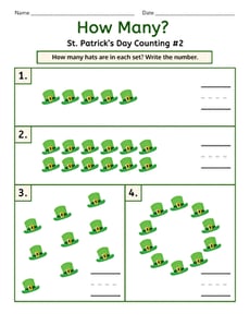 How Many? St. Patrick's Day Counting #2