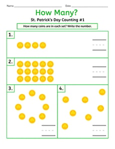 How Many? St. Patrick's Day Counting #1