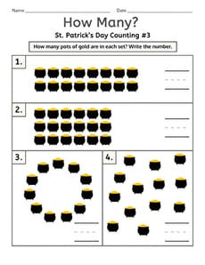 How Many? St. Patrick's Day Counting #3