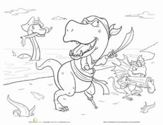 Scurvysaurus Rex and Crew