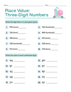 Place Value: Three-Digit Numbers