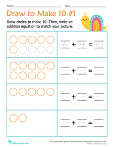 Draw to Make 10 #1