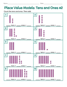 Place Value Models: Tens and Ones #2