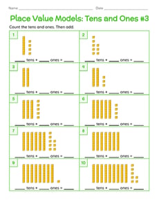 Place Value Models: Tens and Ones #3