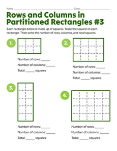 Rows and Columns in Partitioned Rectangles #3