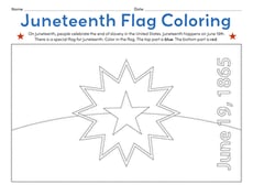 Juneteenth Flag Coloring