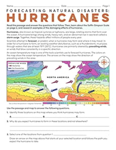 Forecasting Natural Disasters: Hurricanes