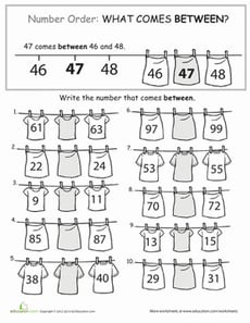 Number Order: What Comes Between?