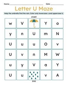Letter U Maze