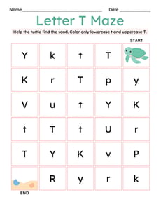 Letter T Maze