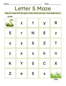 Letter S Maze