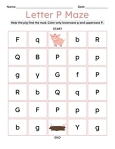 Letter P Maze