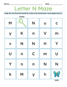 Letter N Maze