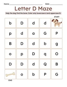 Letter D Maze