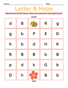 Letter B Maze