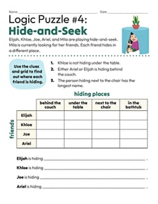 Logic Puzzle #4: Hide-and-Seek