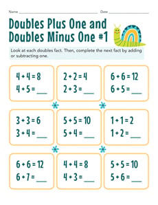 Doubles Plus One and Doubles Minus One #1