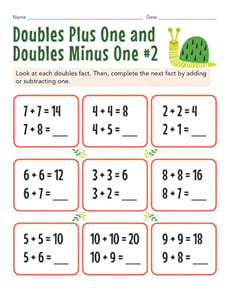 Doubles Plus One and Doubles Minus One #2