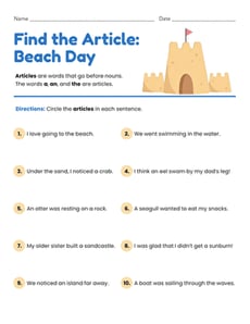 Find the Article: Beach Day