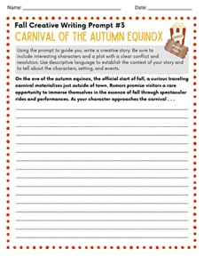Fall Creative Writing Prompt #3: Carnival of the Autumn Equinox