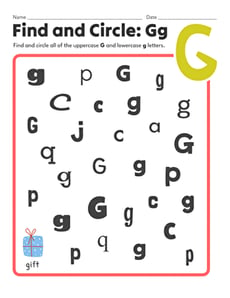 Find and Circle: Gg