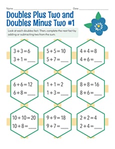 Doubles Plus Two and Doubles Minus Two #1