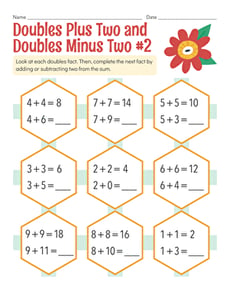 Doubles Plus Two and Doubles Minus Two #2